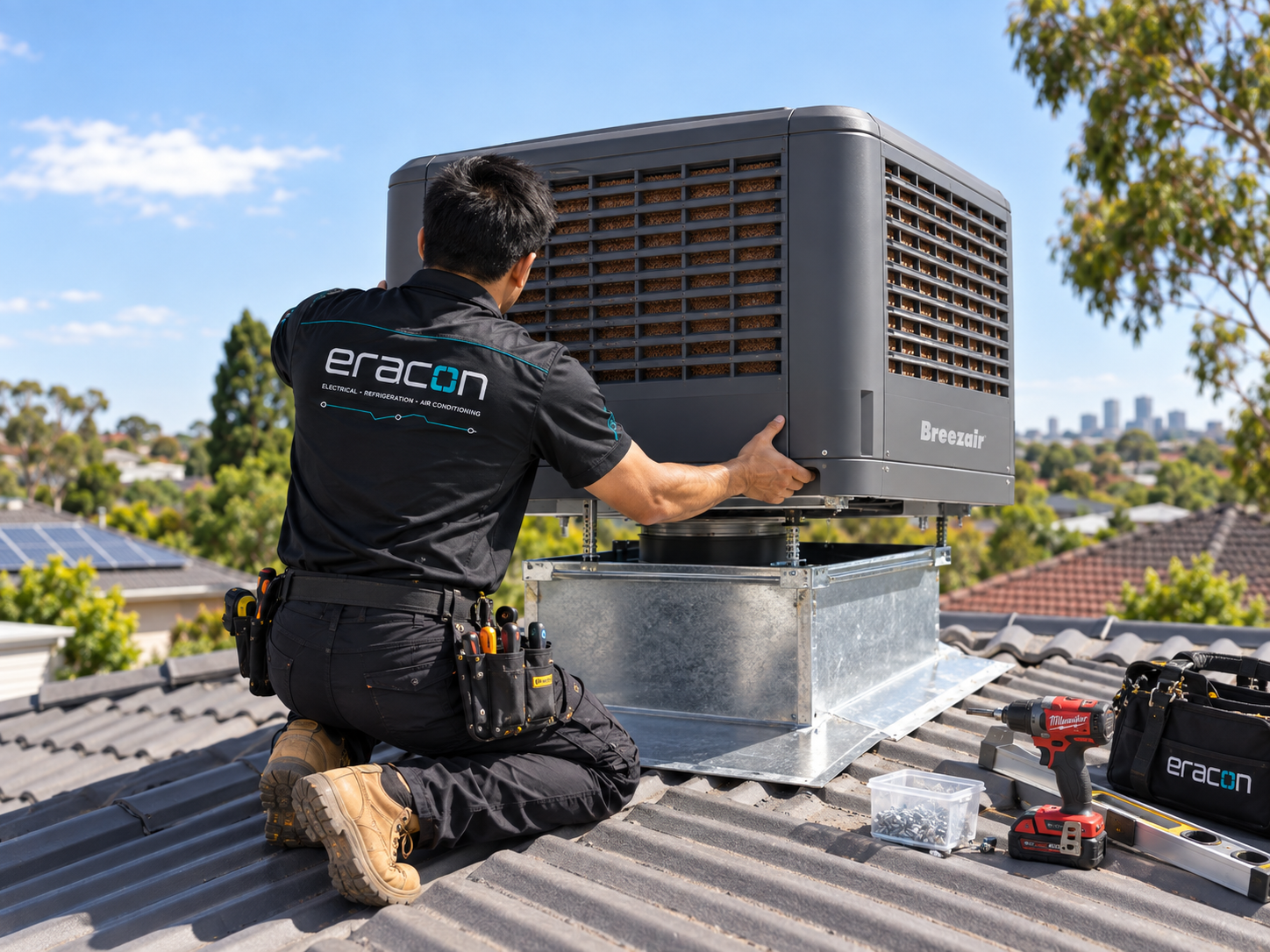 Rooftop Dropper Precision Alignment
